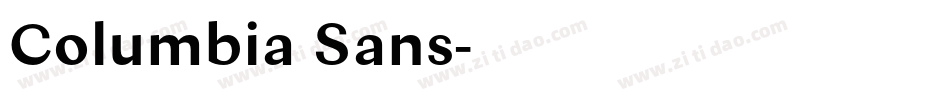 Columbia Sans字体转换